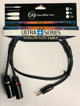 Sound Barrier Ultra Series 3 ft Audio Cable 3.5mm to Dual XLR-M - CBN Music Warehouse