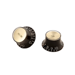 Gibson top hat knobs - Black with gold metal insert - CBN Music Warehouse