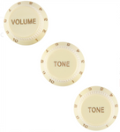 Fender Genuine Stratocaster Soft Touch Knobs, Aged White