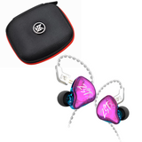 KZ ZST X Purple Bundle - KZ ZST Purple in Ear Earphones + KZ Eva Carrying Case