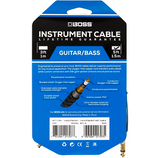 BOSS 20-foot (6m) Instrument Cable, Straight/Straight ¼” jack (BIC-20) - CBN Music Warehouse