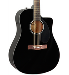 Fender CD-60SCE Dreadnought Acoustic-Electric Guitar Black - CBN Music Warehouse