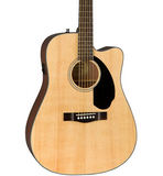 Fender CD-60SCE Dreadnought Acoustic-Electric Guitar Natural - CBN Music Warehouse