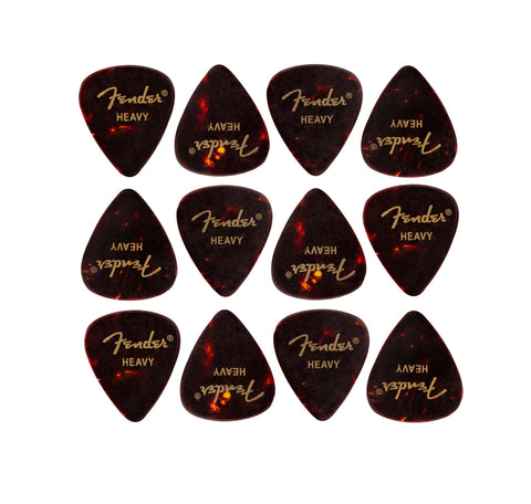 Fender 351 Shape Classic Celluloid Picks - Heavy Shell 12-pack - CBN Music Warehouse