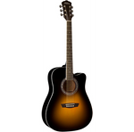 Washburn WA90CE Dreadnought Acoustic Electric Guitar Vintage Sunburst - CBN Music Warehouse