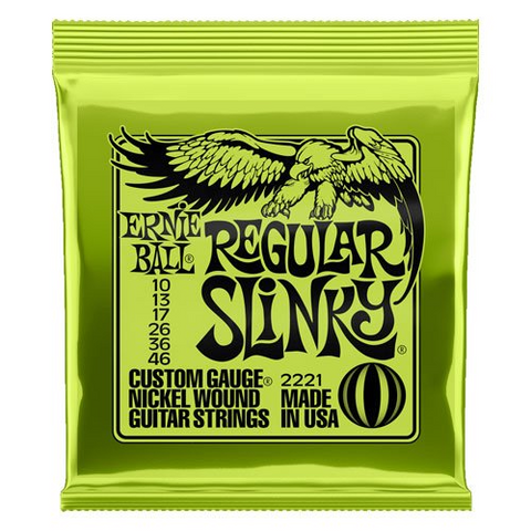 Ernie Ball 2221 Regular Slinky Nickel Wound Electric Guitar Strings - .010-.046