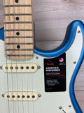 Fender American Performer Stratocaster® Electric Guitar, Satin Lake Placid Blue