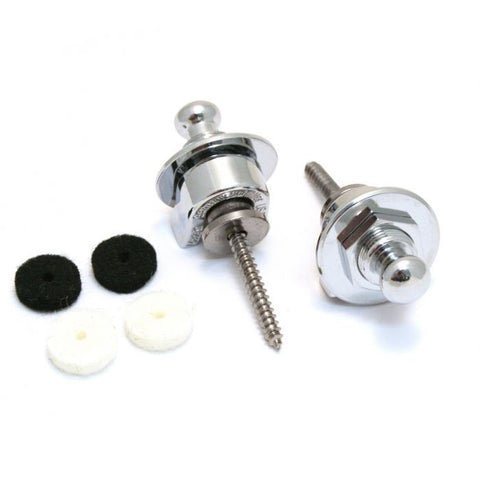 Fender Strap Locks and Buttons Set - Chrome - CBN Music Warehouse