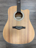 Eko TRI Dreadnought Cutaway Acoustic Electric Guitar - Natural