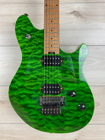 EVH Wolfgang Standard QM Electric Guitar - Transparent Green with Baked Maple Fingerboard