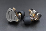 KZ ZSN Pro 1BA+1DD Hybrid in Ear Earphones Monitor Running Sports Headphones HiFi Bass Metal Wired Earbuds (No Mic, Grey)