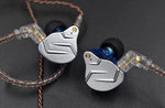 KZ ZSN Pro 1BA+1DD Hybrid in Ear Earphones Monitor Running Sports Headphones HiFi Bass Metal Wired Earbuds (No Mic, Blue)