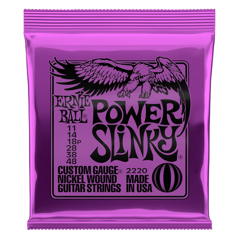 Ernie Ball 2220 Power Slinky Nickel Wound Electric Guitar Strings - .011-.048