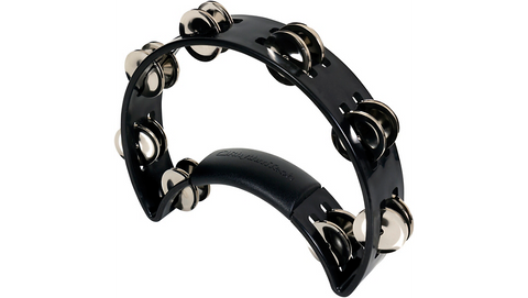 RhythmTech RT1010 Tambourine Black with Nickel Jingles - CBN Music Warehouse